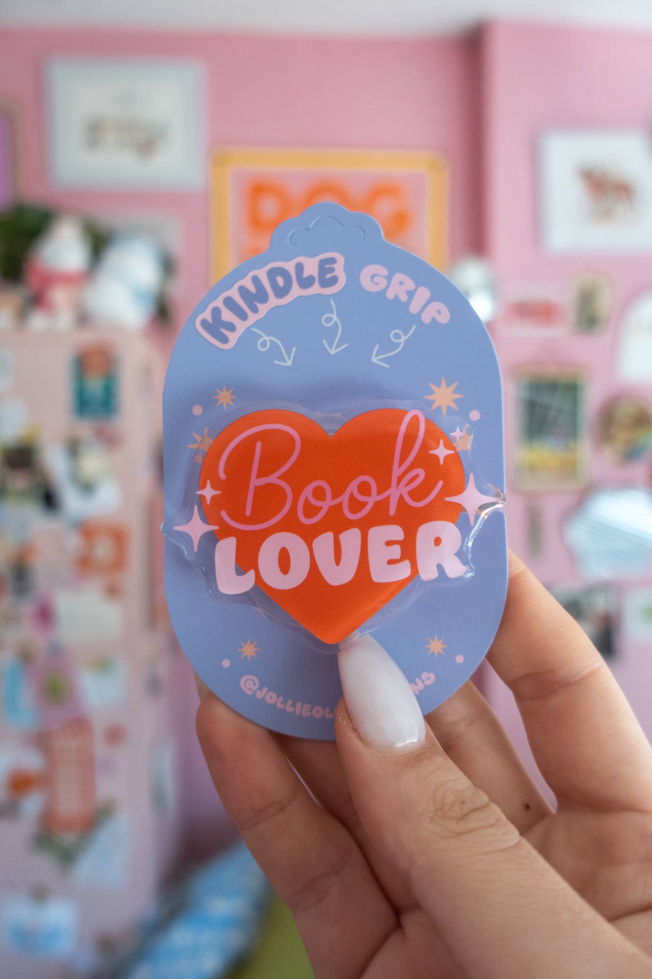 Jollie Ollie Designs - Wholesale Phone & Laptop Stickers - Book Lover Kindle Grip3