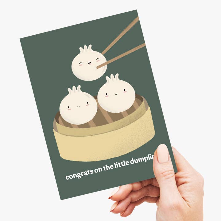 peach & paperie - Wholesale Baby Card - Little Dumpling - New Baby Greeting Card1