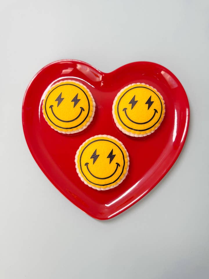 Smiley Face Felt Sugar Cookie for wholesale by Knotty By Nature