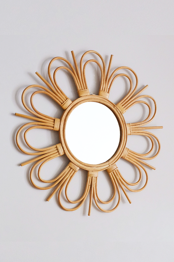 Hathorway – wholesale Wall mirror – Bong Sunburst Natural Rattan Mirror6