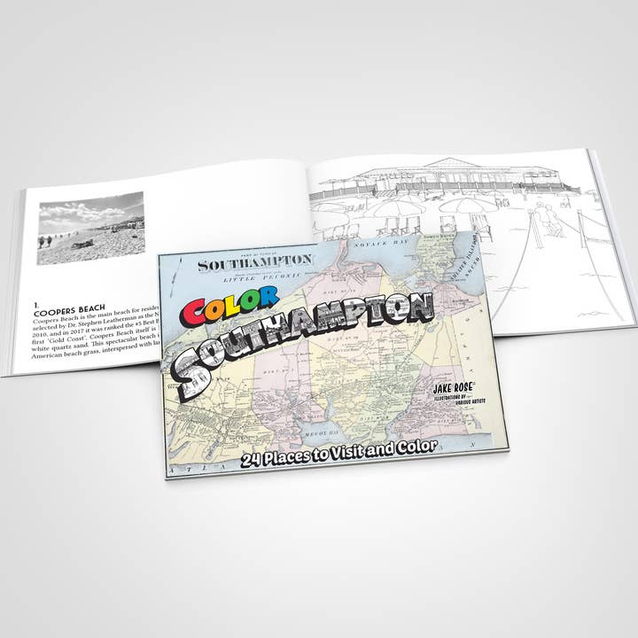 Color Our Town - Wholesale Coloring & Activity Book - Adult - Color Southampton coloring guidebook1