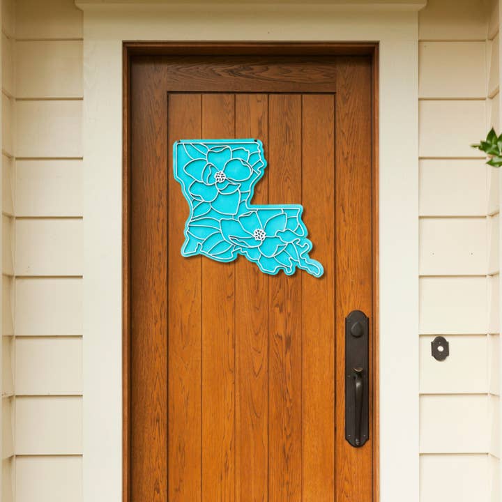 Geaux Magnolia - Wholesale Door Hanger - Louisiana Magnolia 3D Door Hanger