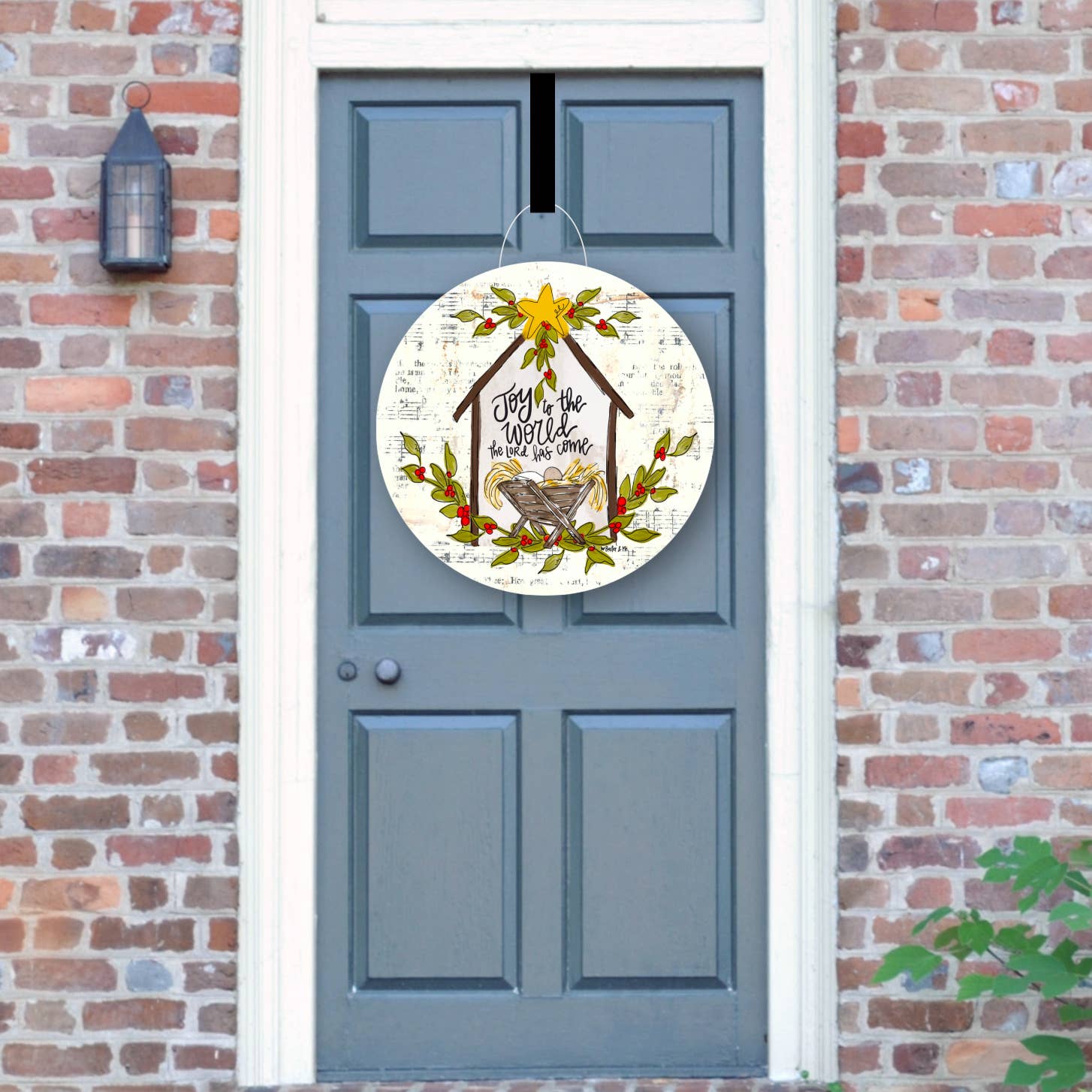 Baxter & Me - Wholesale Door Hanger - Joy to the World Star Manger Door Hanger