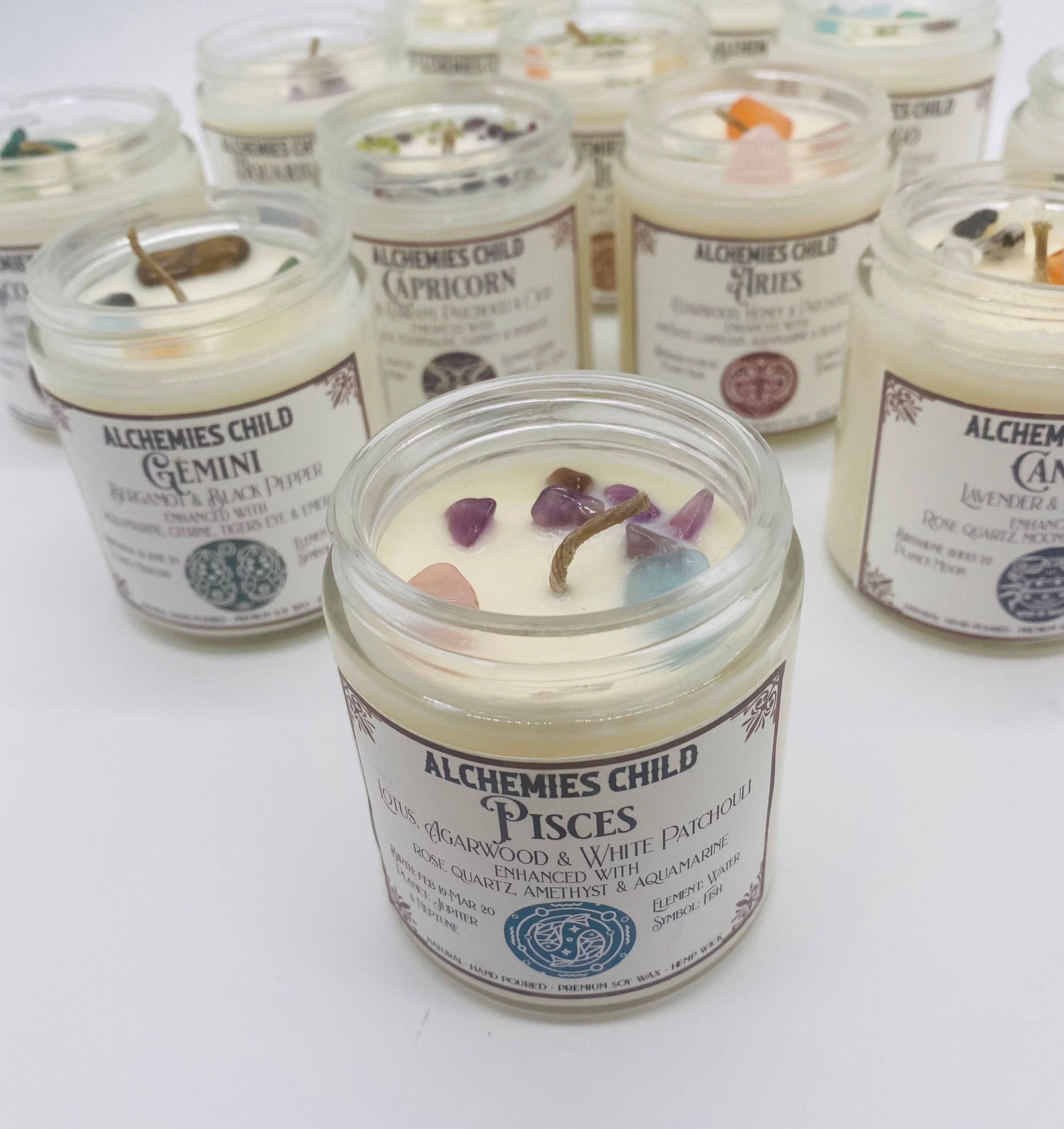 Love Blessed Brands™️ - Wholesale Jar/Filled Candle - Astrological Candles11