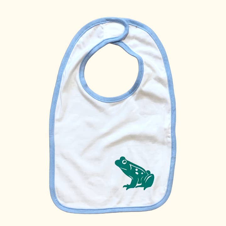 FROG BABY BIB for wholesale by Anna Montagne Studio