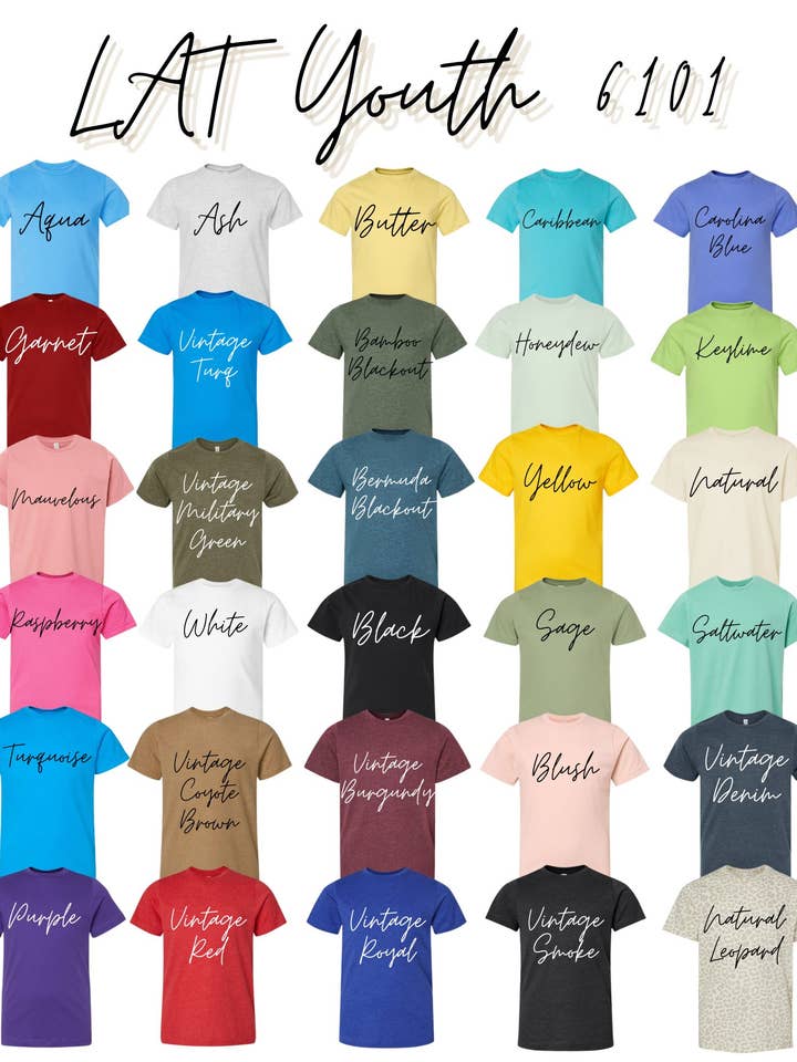 LAT Youth Blanks 6101 for wholesale by Faith Forward Transfers