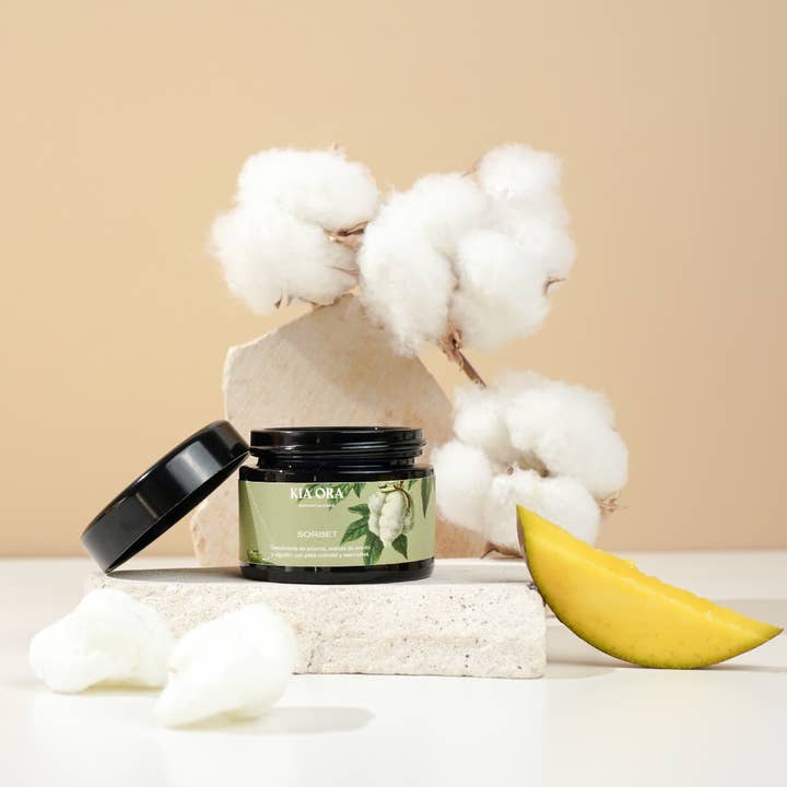 SORBET - Deodorant met arrowroot, monoi-olie, aloë vera en colloïdaal zilver voor wholesale door Kia Ora