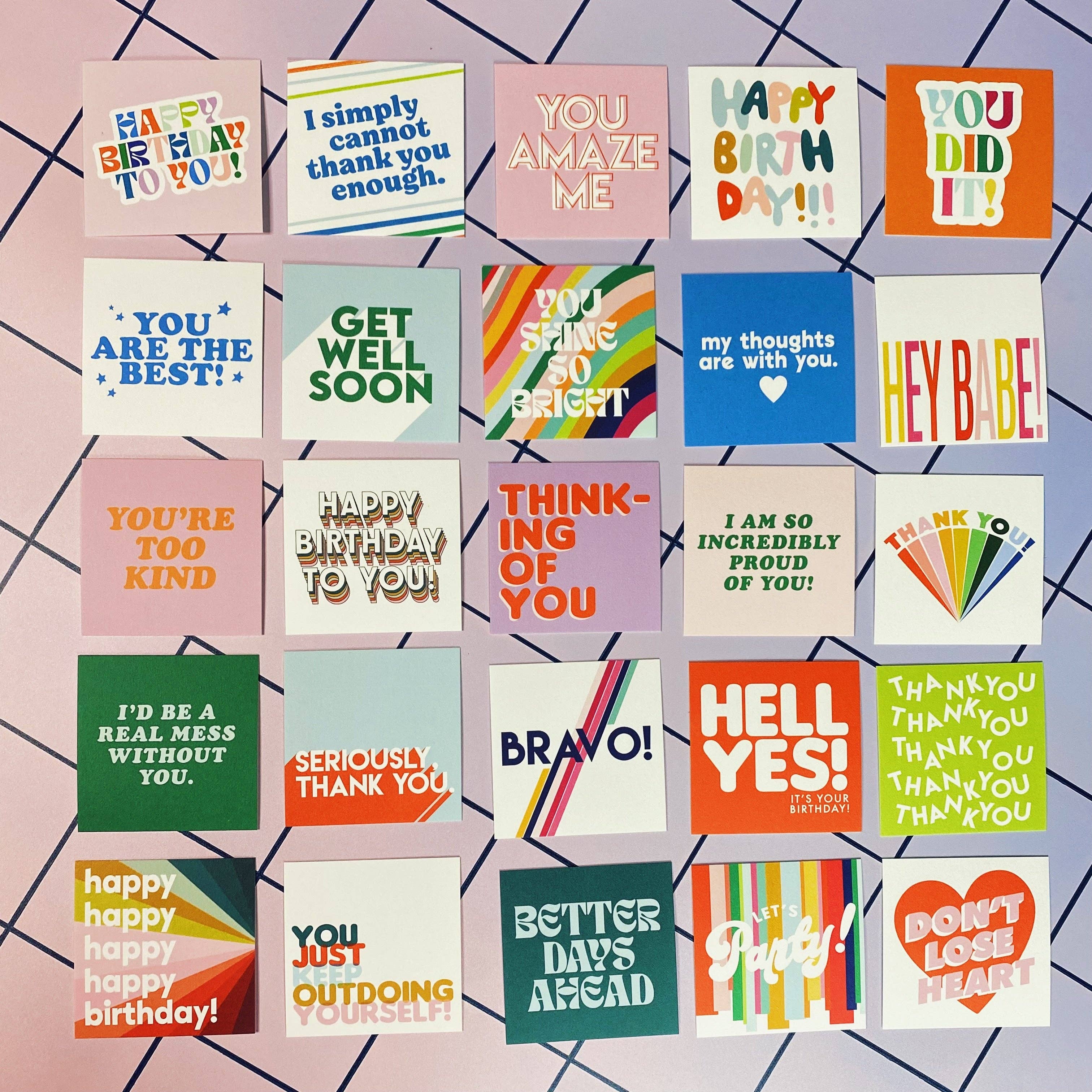 Mixtape Paper Co. - Vendita all'ingrosso Set di cartoleria/cancelleria - Mini biglietti BIT OF EVERYTHING ✨1