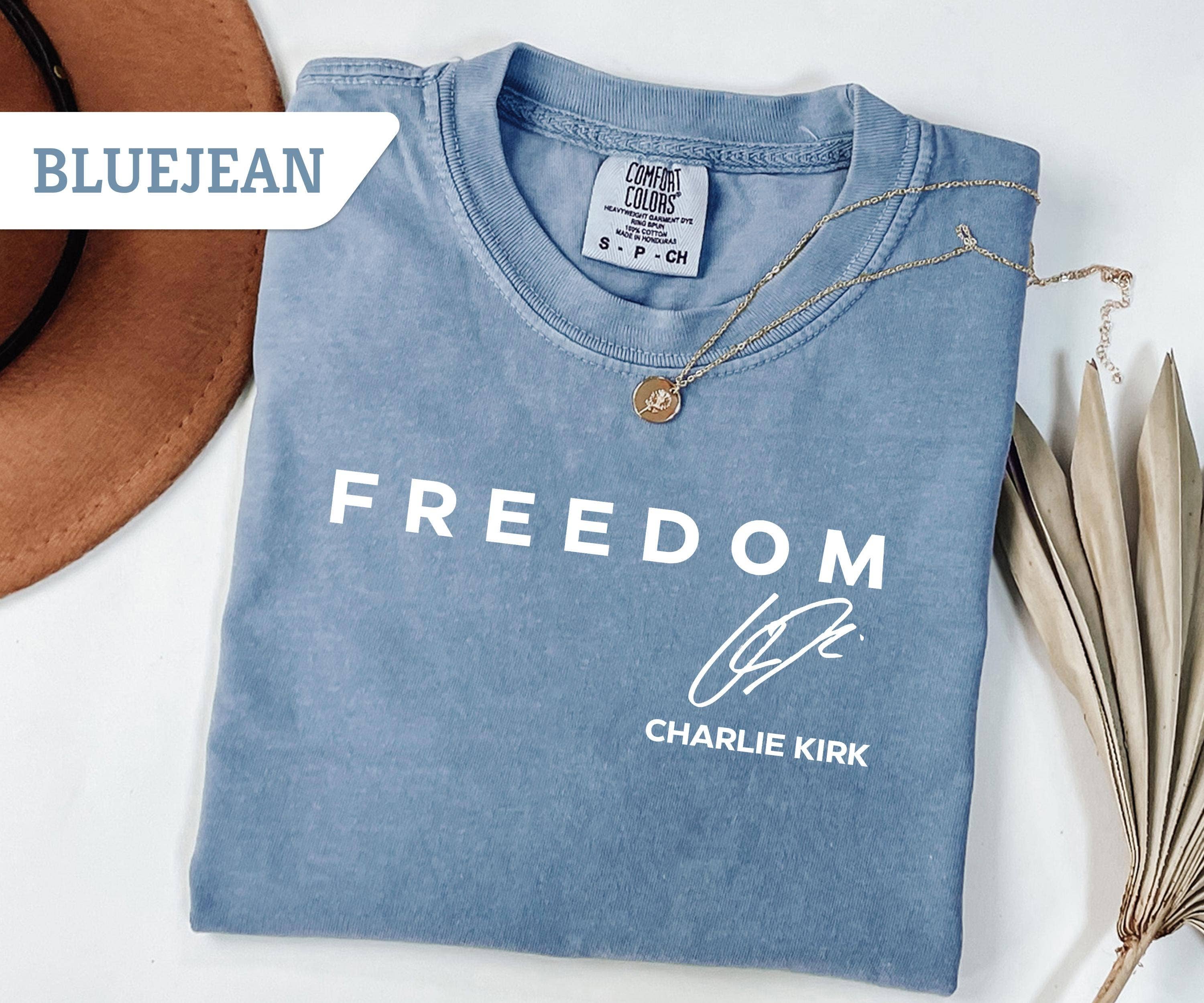 Glaime - Wholesale T-shirt met print - Dames - Comfort Colors Charlie Kirk Vrijheid Shirt, Vrijheid Trui3