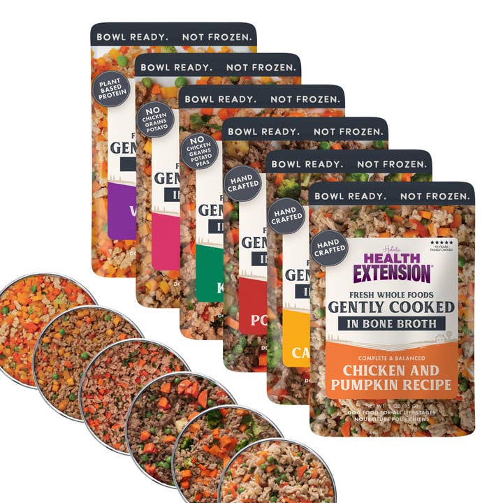 Gently Cooked 3oz Variety Pack for wholesale by Health Extension Pet Care