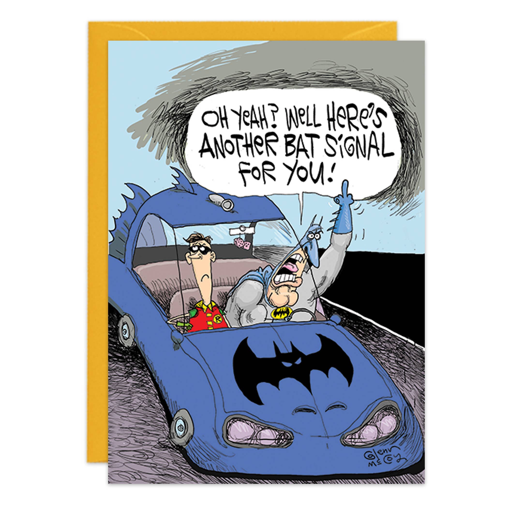 Oatmeal Studios - Vente Cartes d'anniversaire - Voici un signal de chauve-souris pour ta carte d'anniversaire - 94380