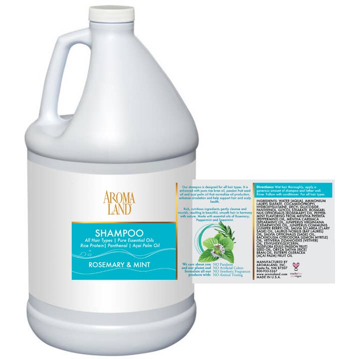 AROMALAND INC. - Wholesale Hair Shampoo - Shampoo Rosemary & Mint 1 Gallon