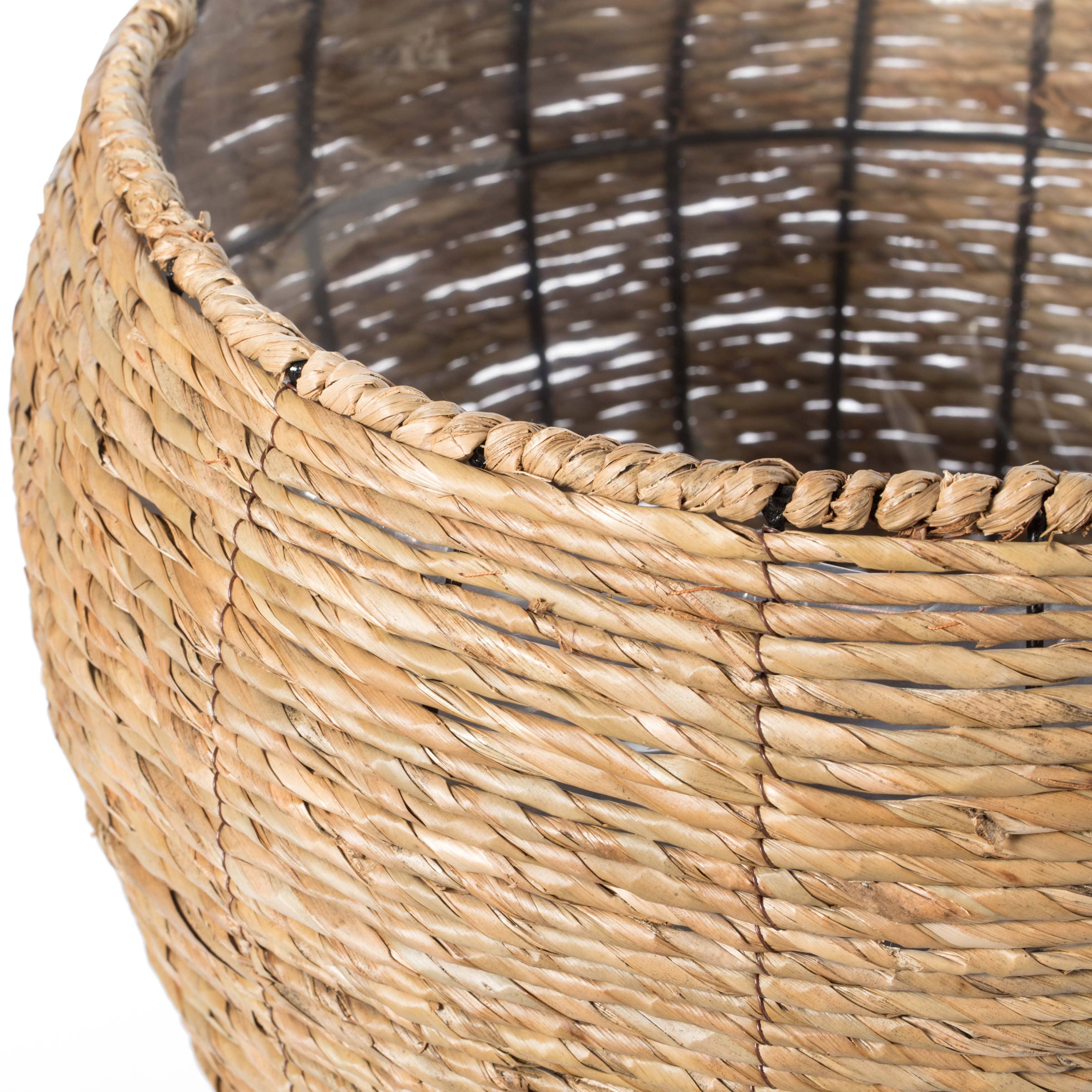 Quickway Imports - Wholesale Plant Pot - Woven Round Flower Pot Planter Basket with Plastic Lining4