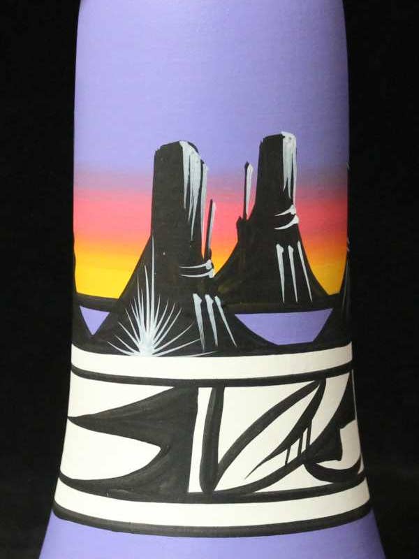 11086 Desert Rainbow 4 x 7 Bell for wholesale by Cedar Mesa Pottery