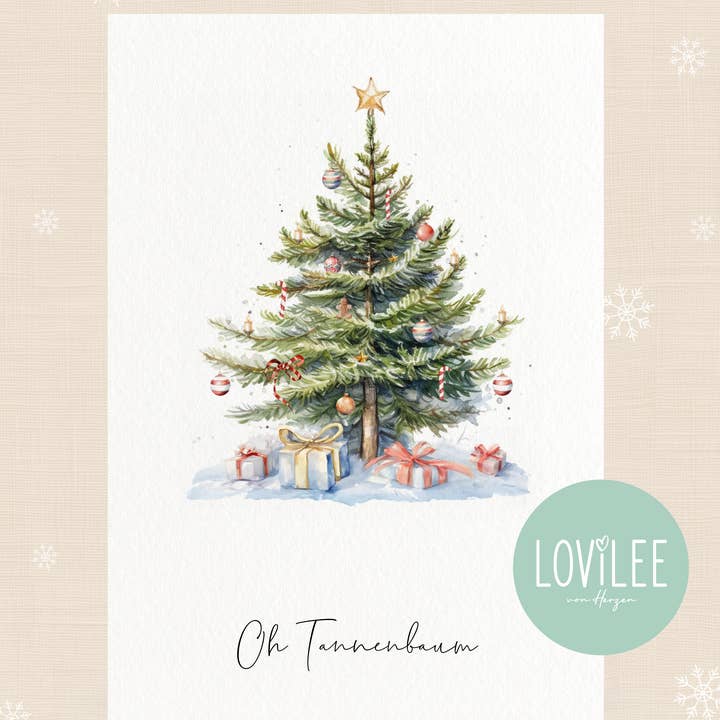 Christmas tree | Christmas card postcard | No. WP-AC-07 for wholesale by LOViLEE