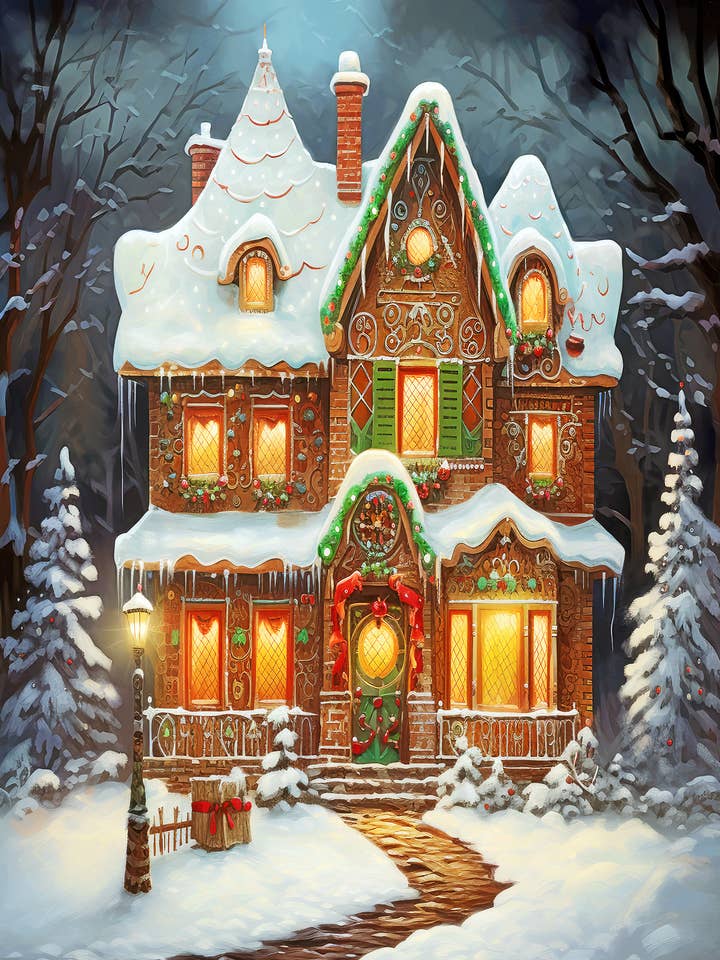 Classic Christmas Holiday Haven 3 for wholesale by Singing Crow Studio - Classic Christmas Art Prints