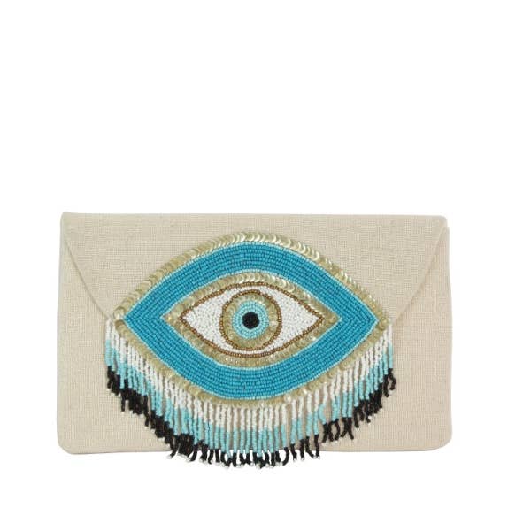 Nima Accessories Inc - Wholesale Clutch Bag - Women's - Ladies Fully beaded EVIL EYE Fashion Clutch Handbag