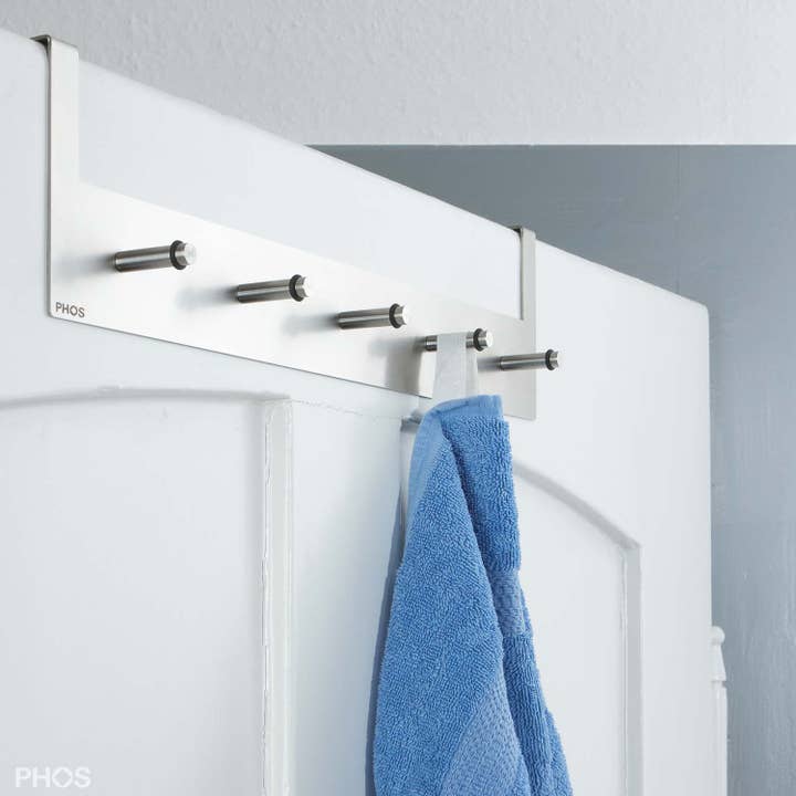 40 cm towel rack for hanging on the door with 5 hooks for wholesale by PHOS Design GmbH