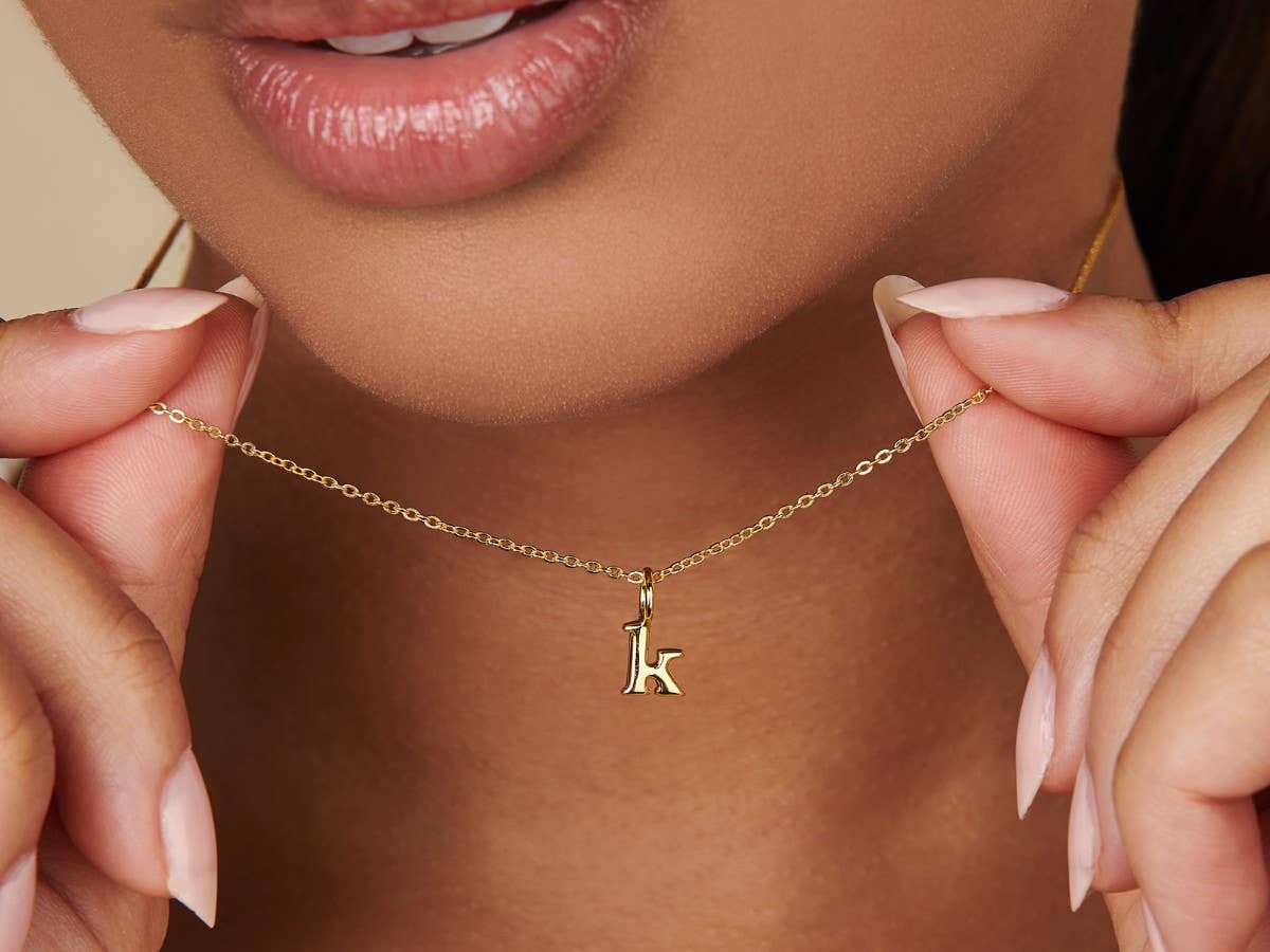 Little Sky Stone - Vente Breloques/médailles personnalisées - Breloque en forme de lettre initiale minuscule27