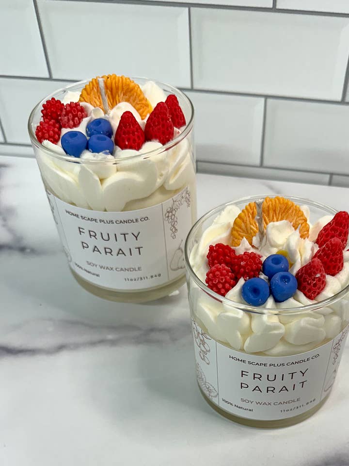 Sojawaskaars/Fruity Parfait 11oz voor wholesale door Home Scape Plus