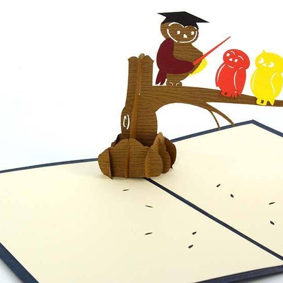 Ensinando coruja e bebês por atacado de Henry Pop Up Cards