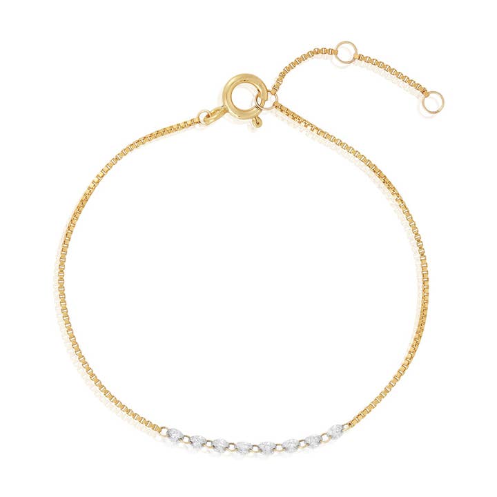 Lab Grown Floating Diamond Bracelet for wholesale by Mabel Chong
