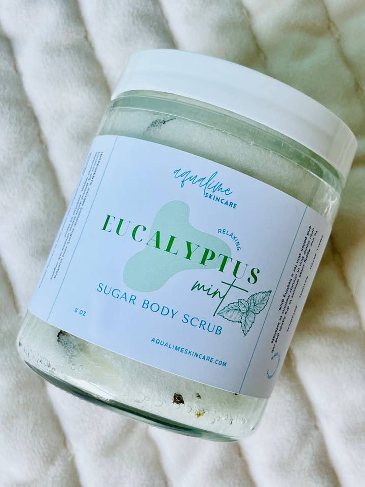 Eucalyptus Menthe Verte Sucre Gommage pour le corps pour la vente par Aqualime