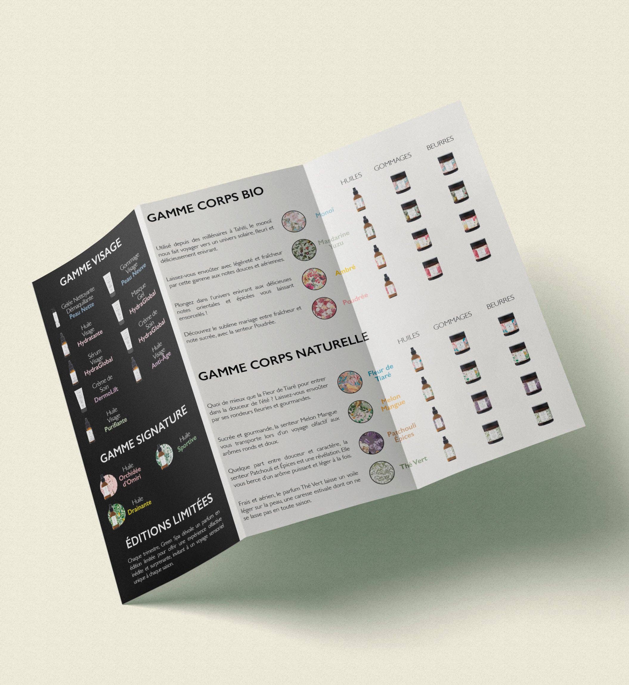 Green Spa - Wholesale Retailer Display - Beauty & Wellness - Green Spa Brochure (Set of 25)1