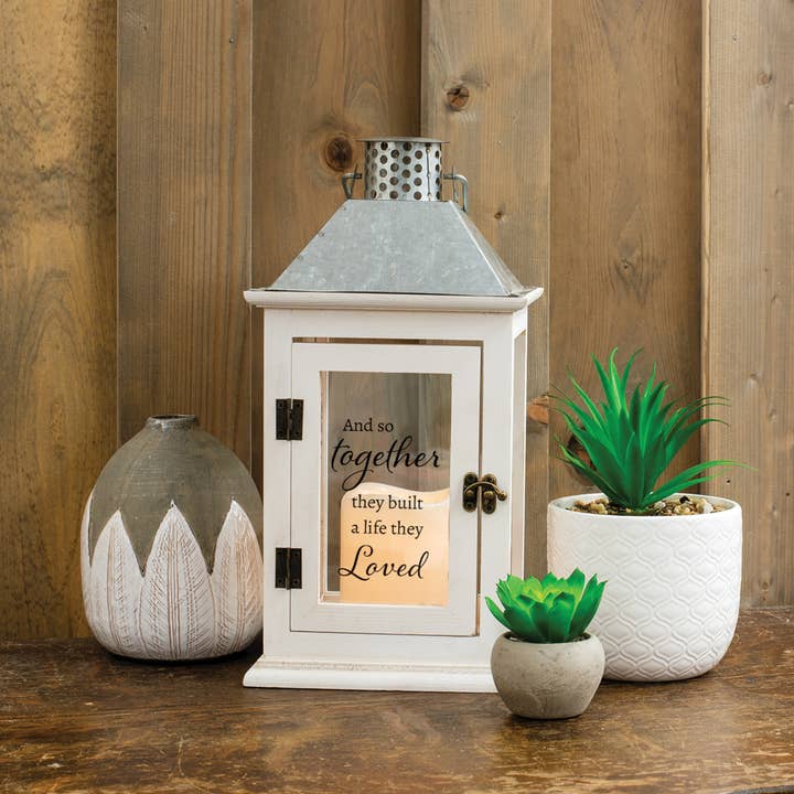 Magnolia - Wholesale Lantern - Lantern Together They Built Small White1