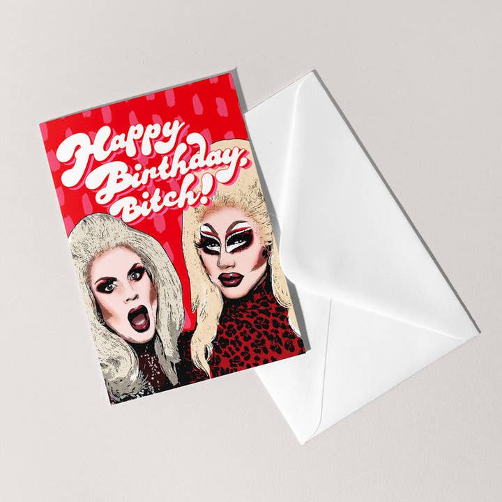 Feel Good Supplies – postal de parabéns por atacado – Cartão de Aniversário Trixie Mattel e Katya Zamo | RuPaul's Drag Race