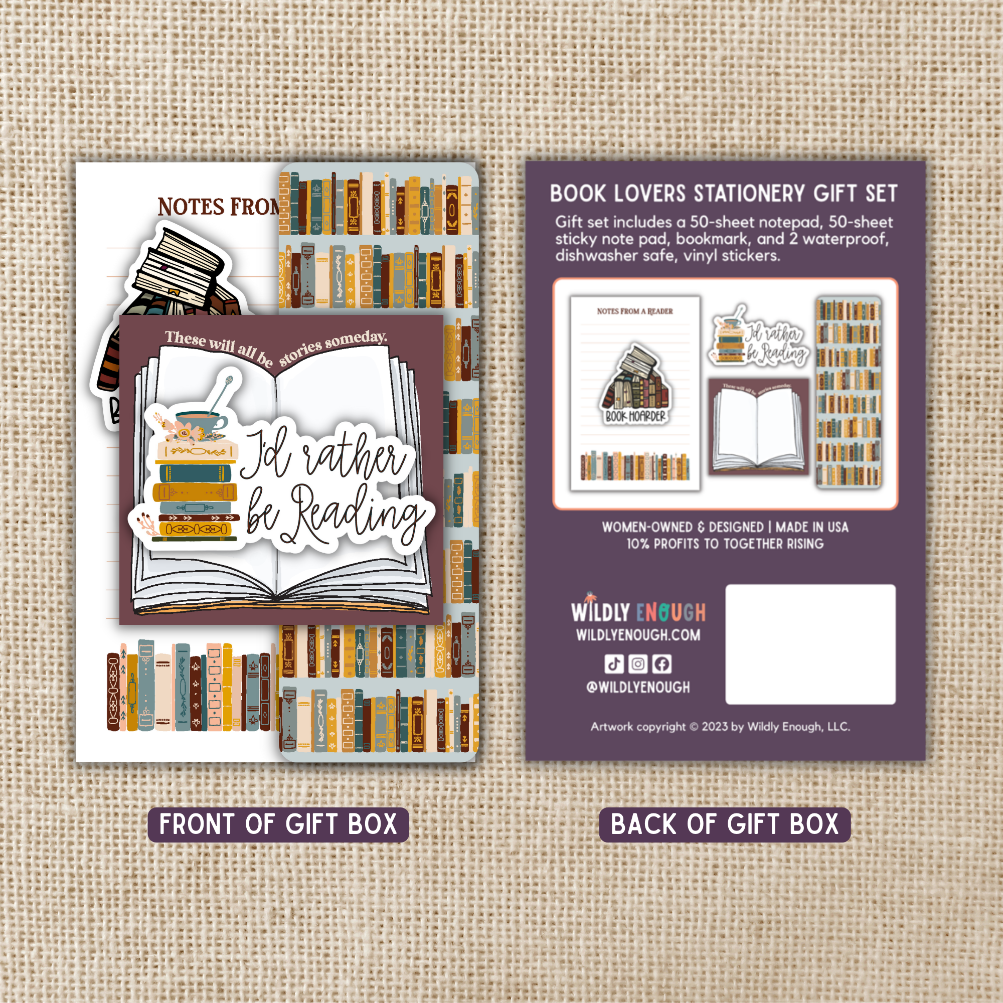 Kingdom of Threads - Wholesale Stationery/Notecard Set - Vintage Book Lover Boxed Gift Set1