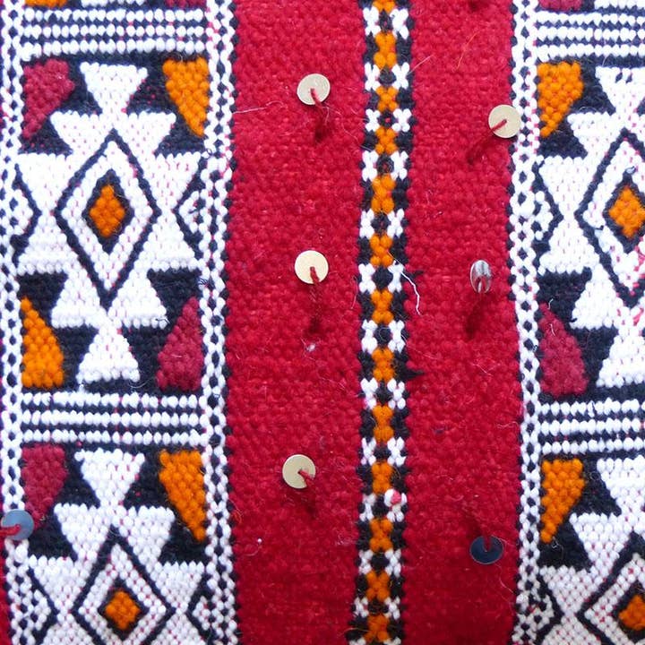 Mazir Décoration - Vendita all'ingrosso Cuscini per sedie - Cuscino Kilim rosso marocchino