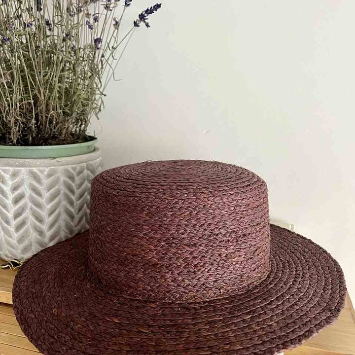 CAPELLINA - Wholesale Straw Hat - Women's - CHOCOLATE HAT0