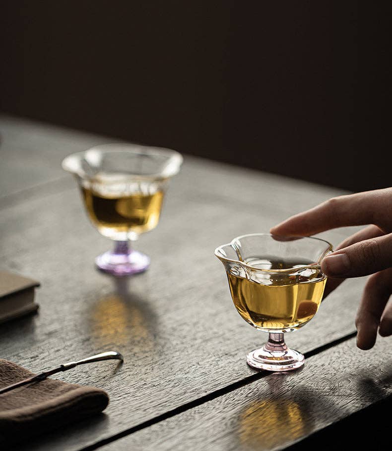 Gohobi （We cover U.S. import duties） - Vente Tasse à café/thé - Gohobi Tasse à Thé Haute en Verre Borosilicate avec Pied – Tasse Maître Transparente Résistante à la Chaleur pour Thé Gongfu, Vaisselle à Thé Chinoise pour Usage Domestique22