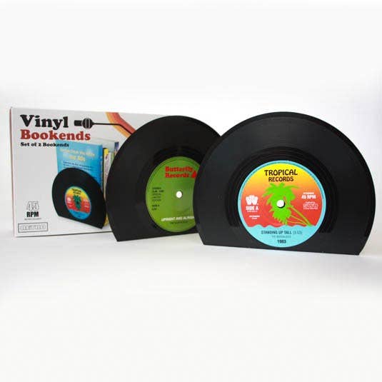 Retro Vinyl Bookends for wholesale by Gift Republic