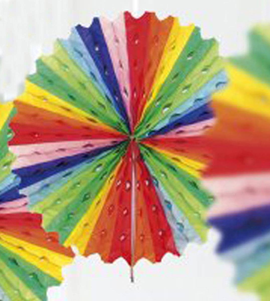 Folat – wholesale Party/paper folding fan – Multicoloured Hanging Honeycomb Fan - 45cm0