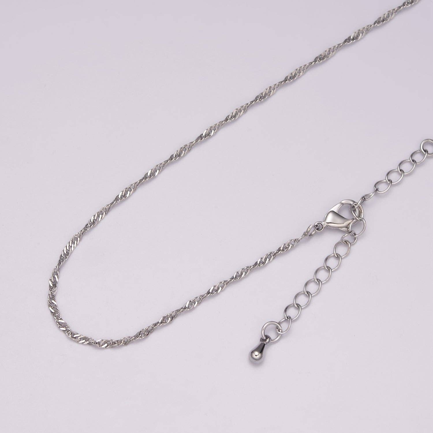 Aim Eternal - Wholesale Link & Chain Necklace - 18K Gold Filled Singapore Chain Necklace, 1.5mm In Width, Re4