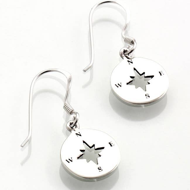 El Expreso de Oriente - Wholesale Dangle Earrings - Rosa De Los Vientos De Pla Pendant0