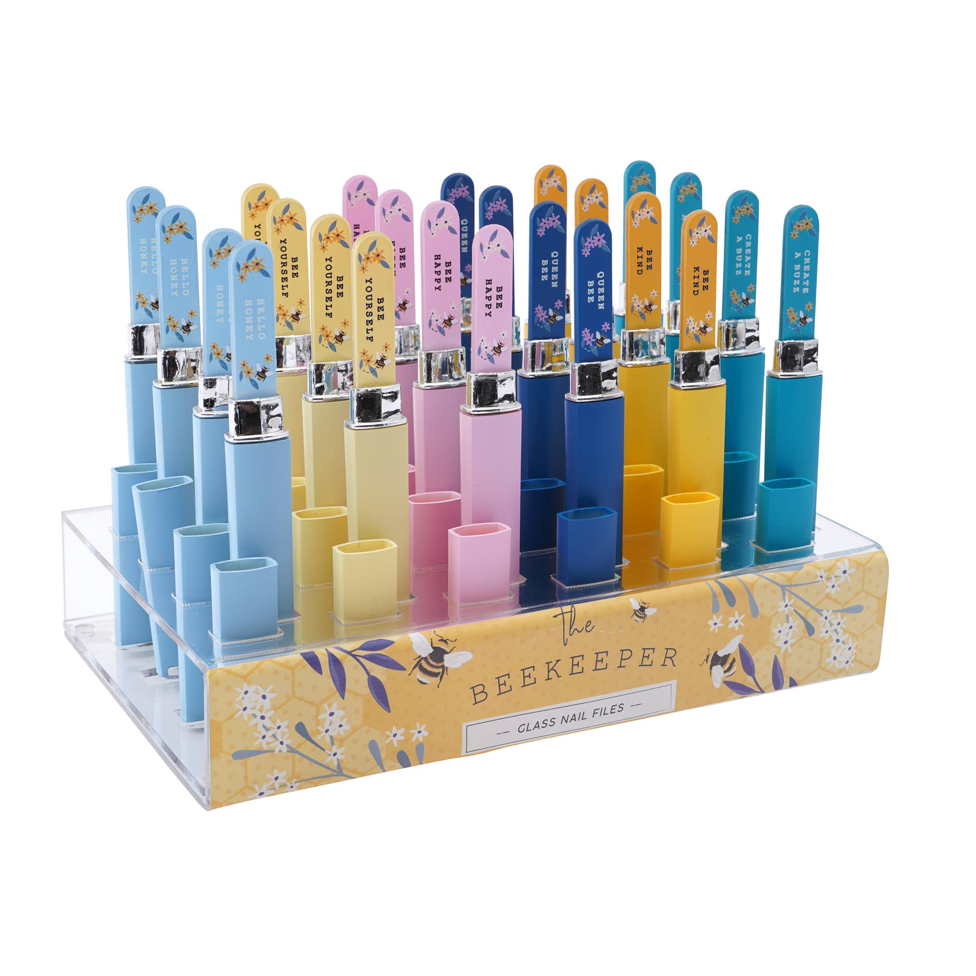 CGB Giftware - Wholesale Nail File - The Beekeeper 6 Assorted Glass Nail Files4