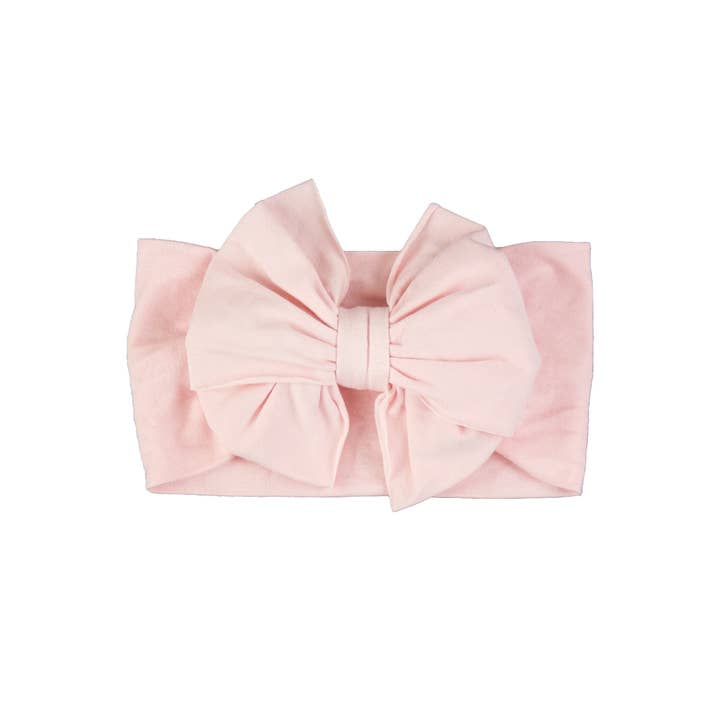 Girls Light Pink Big Bow Headband for wholesale on Faire
