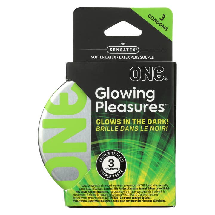 Preservativos Glowing Pleasures™ por atacado de ONE® Condoms