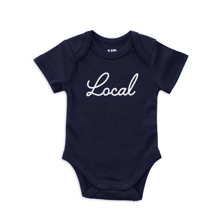 Local Cursive Onesie for wholesale by Frankie Jean