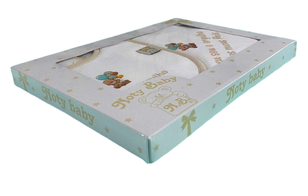 Noty Baby - Wholesale Embroidery/Cross Stitch Supplies - 100% cotton diaper and bib sets Parents' Pride5