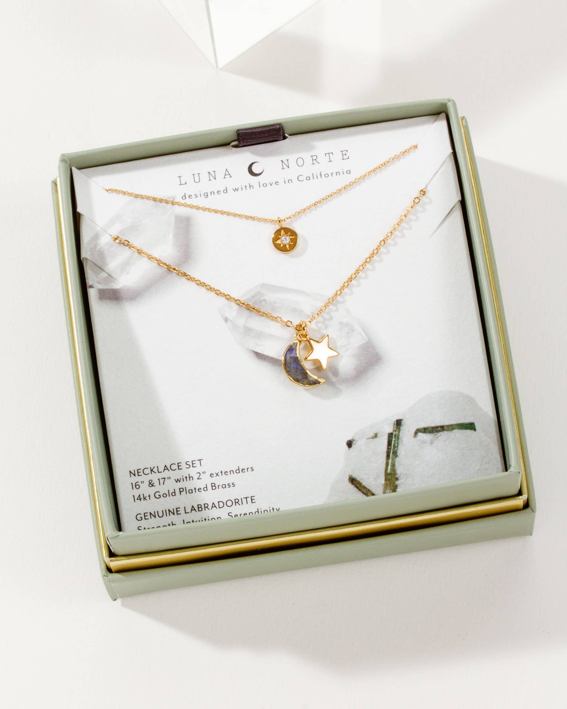 Luna Norte - Vendita all'ingrosso Parure di gioielli - Set collana Stellar - Labradorite1