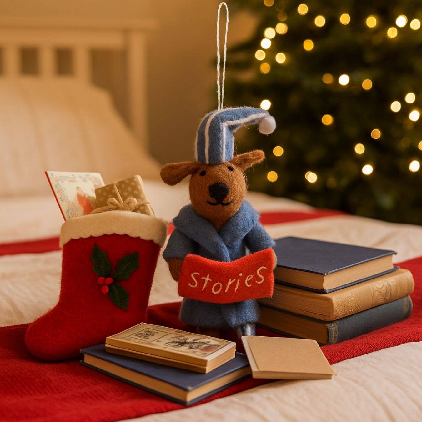 Felt So Good – wholesale Prydnad – Handgjord filt Benny, hunddekoration för godnattsagor4