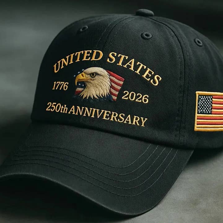 Serenity Collective - Wholesale Baseball Cap - Unisex - 250th Anniversary Embroidered Eagle Baseball Cap3