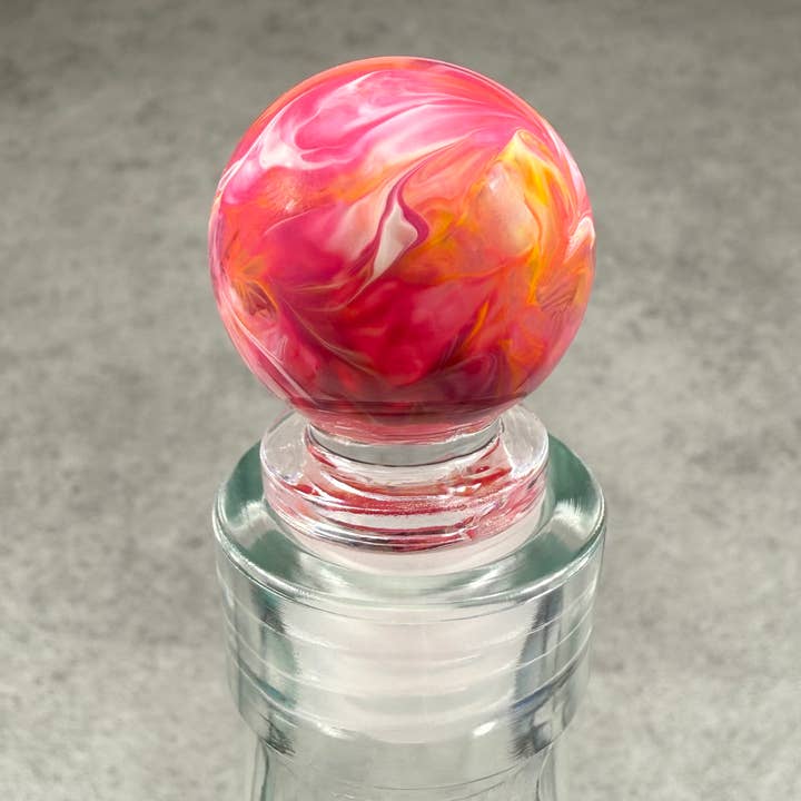 Showy Lady's Slipper Wine Stopper for wholesale by Madison Marti Designs