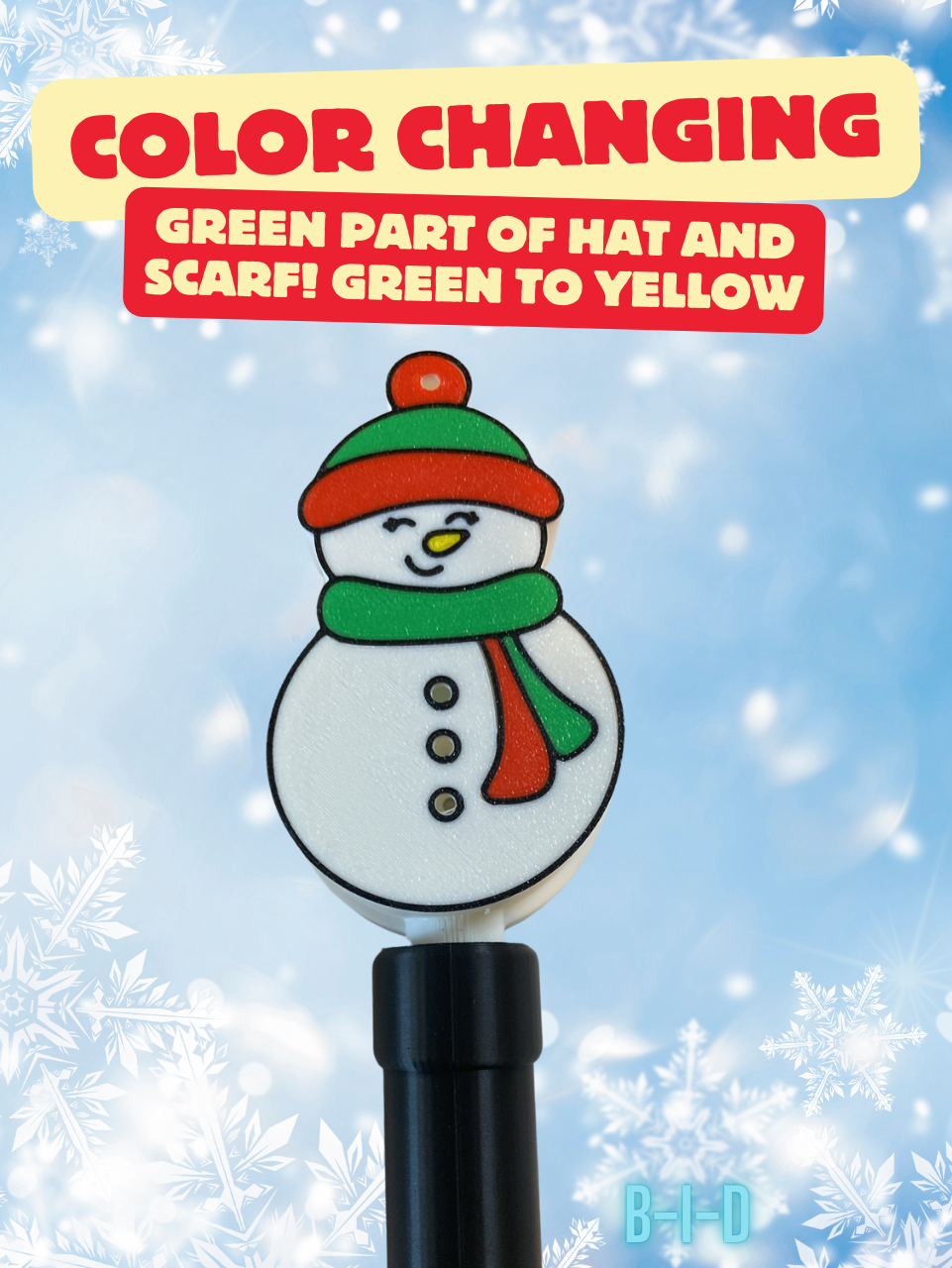 BID Designs - Wholesale Bath Bomb/Fizz - Snowman Bath Bomb Wand with Color Changing Scarf/Hat5