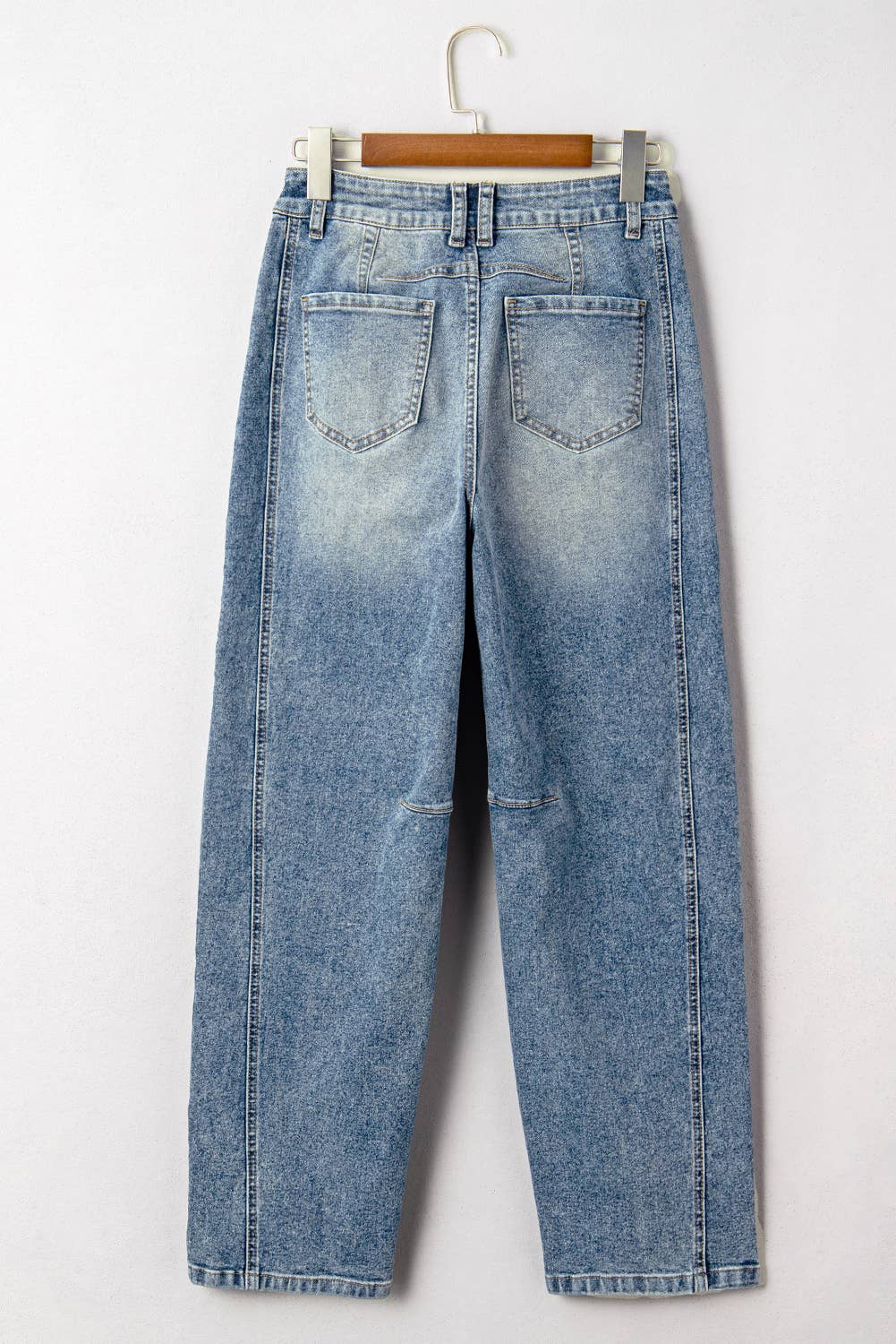 Dusk Blue Vintage Washed Seam Detail Shift Jeans (size 4-16) for wholesale on Faire2