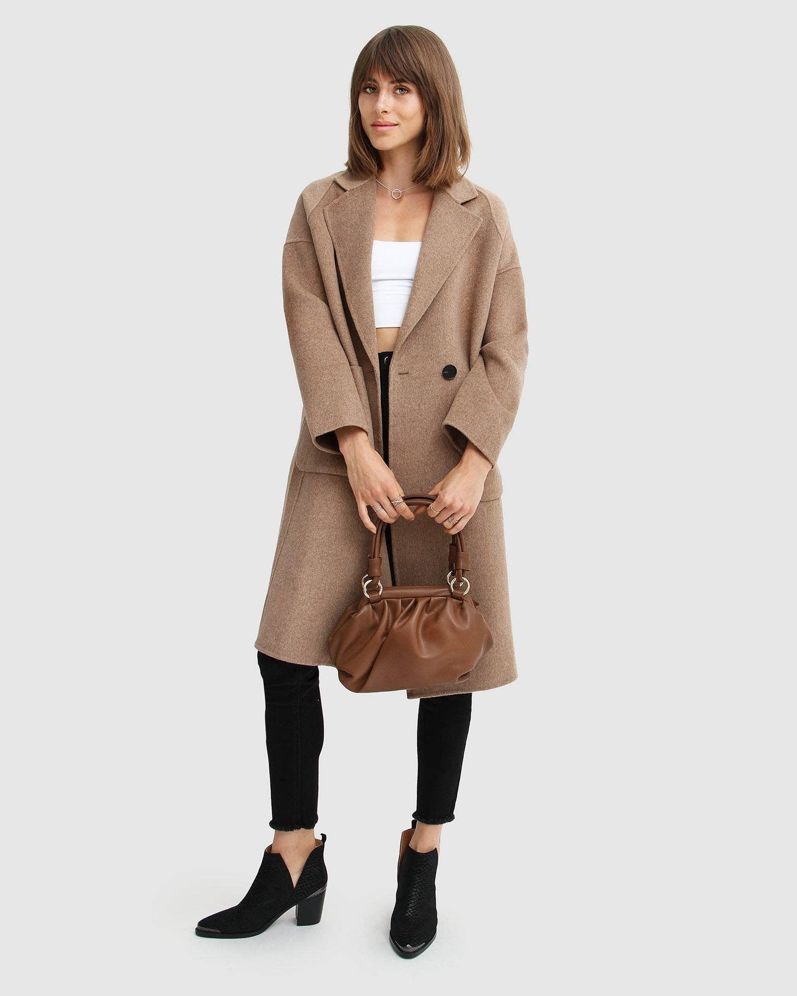 belle & bloom - Wholesale Coat - Women's - Publisher Double-Breasted Wool Blend Coat5